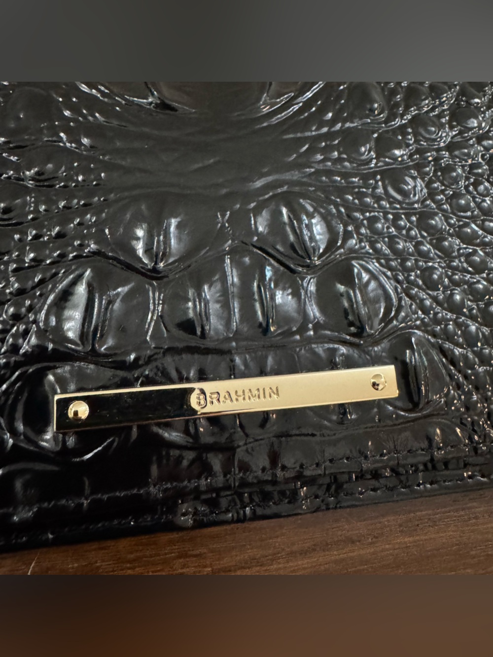 Brahmin Melbourne Croc Embossed Wallet - Picture 5 of 7